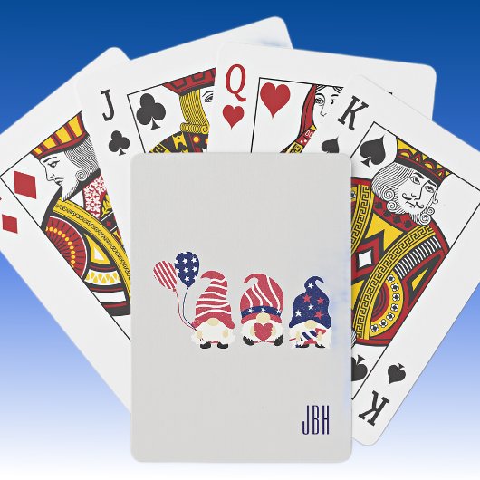 Jeu De Cartes Initiales, Juillet 4 Gnomes Deck of Playing Cards