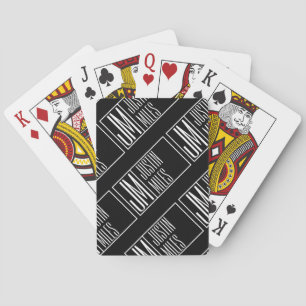 Jeu De Cartes Initiales modernes avec motif de monogramme de nom