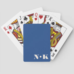 Jeu De Cartes Initiales Monogramme Moderne Mariage Personnalisé 