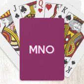 Jeu De Cartes Initiales Monogrammes modernes Drop Shadow Cherry