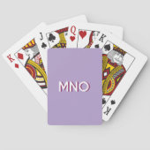 Jeu De Cartes Initiales Monogrammes modernes Lombage Shadow Past (dos)