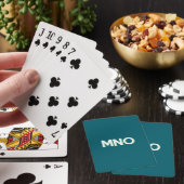 Jeu De Cartes Initiales Monogrammes modernes Ombre Turquoise Ver (In Situ)