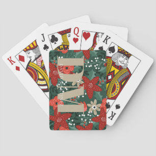 Jeu De Cartes Initiales rouges, blanches, vertes et grises Jouer