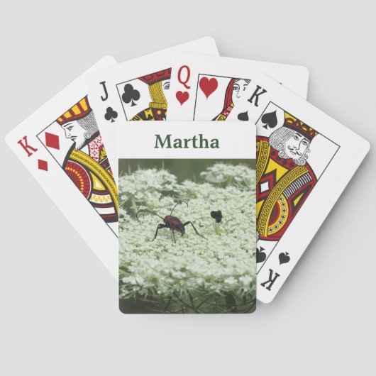 Jeu De Cartes Insecte sur fleurs d'Elderflower (dos)