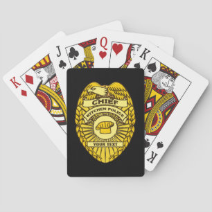 Jeu De Cartes Insigne du chef de la police de cuisine