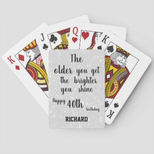 Jeu De Cartes Inspirationnel 40e anniversaire personnalisé