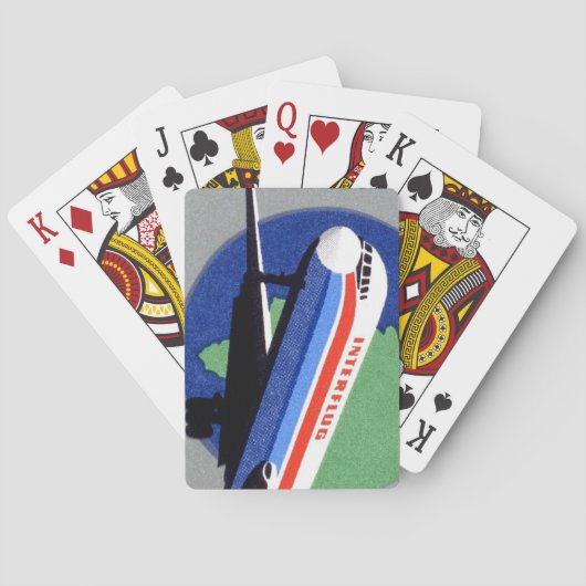 Jeu De Cartes INTERFLUG - Compagnie aérienne nationale de DDR, A (dos)
