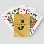 Jeu De Cartes Intersecting Initial Letter Name Typography Design (dos)