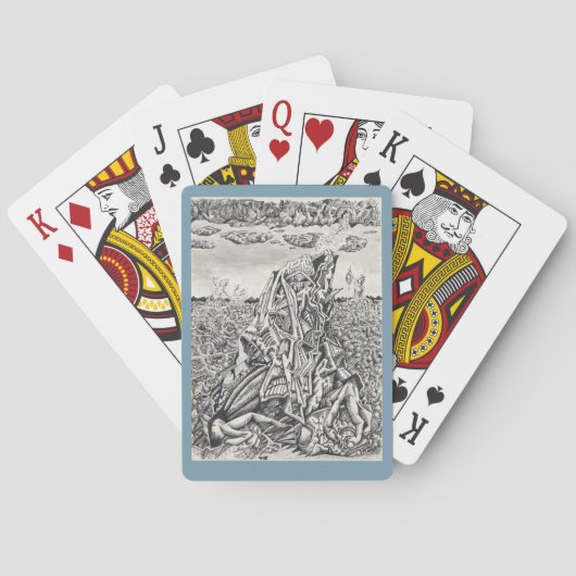 Jeu De Cartes Intimidation, dessin à l'encre Cartes de lecture c (dos)