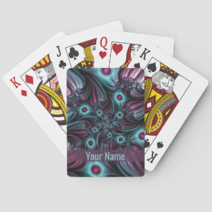 Jeu De Cartes Into the Depth Blue Rose Abstrait Fractal Art Name