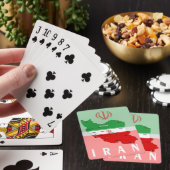 Jeu De Cartes Iran Map with Flag and Emblem (In Situ)