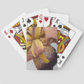 Jeu De Cartes Iris barbu floral jaune et violet (dos)