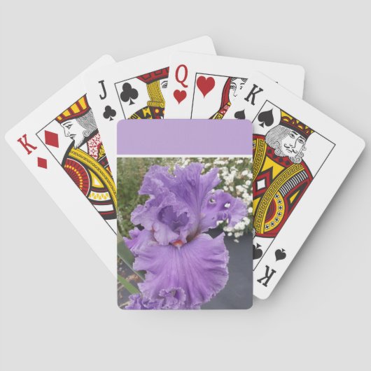 Jeu De Cartes Iris Fleurs Fleurs Violet Lavande Lilac Apron (dos)