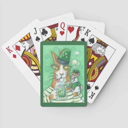 JEU DE CARTES IRISH HISS N' FITZ CAT BICYCLE PLAYING CARDS (dos)