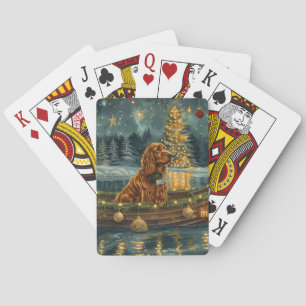 Jeu De Cartes Irish Red Setter Christmas Festive Voyage