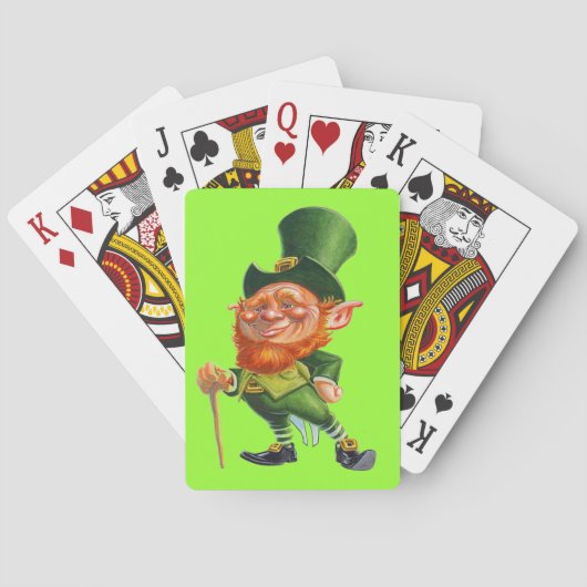Jeu De Cartes IRLANDE LEPRECHAUN Jouant aux cartes (dos)