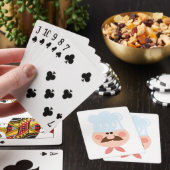 Jeu De Cartes Italian Chef Face with Mustache and Hat (In Situ)