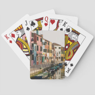 Jeu De Cartes Italie, Burano. Maisons colorées qui bordent un