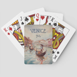 Jeu De Cartes Italie Voyage - VENICE aquarelle souvenir