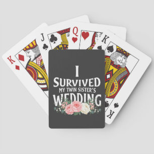 Jeu De Cartes J’ai survécu aux couples Mariages de ma soeur jume