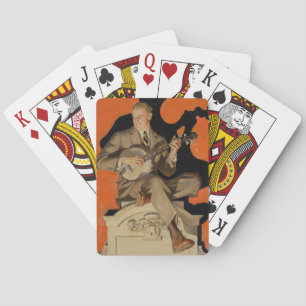 Jeu De Cartes J.C. Leyendecker Joueur de banjo 1920 Art déco Art