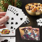 Jeu De Cartes Jack Russell en costume vibrant (In Situ)