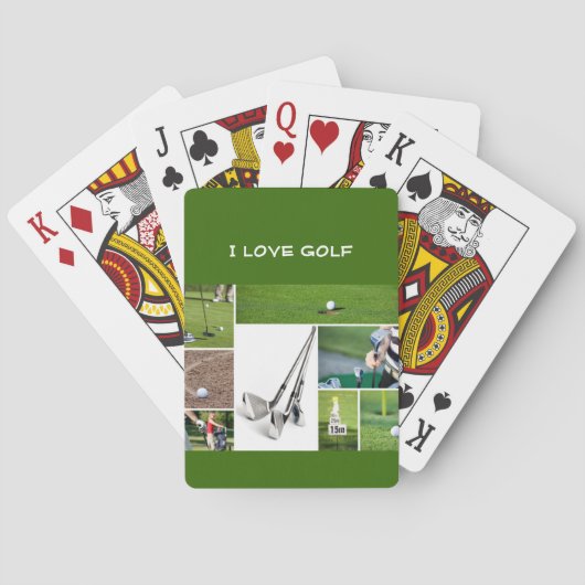 Jeu De Cartes J'adore jouer aux cartes de golf (dos)