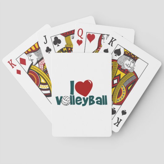 Jeu De Cartes J'adore le volley-ball (dos)