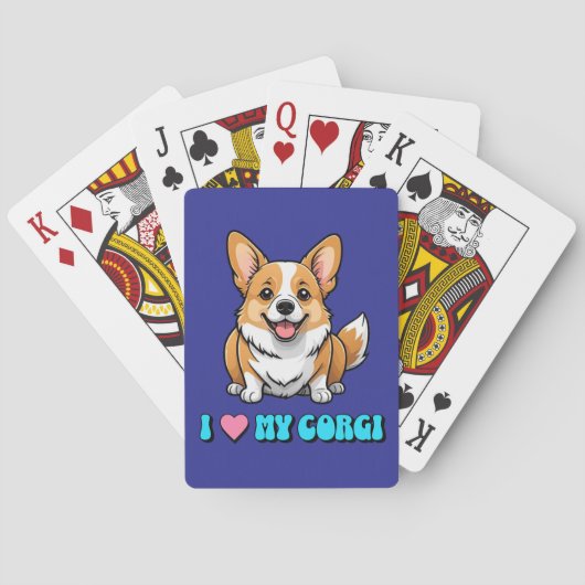 Jeu De Cartes J'adore mon Corgi (dos)