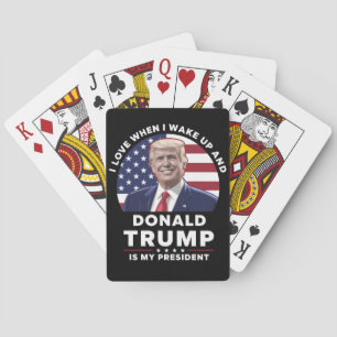 Jeu De Cartes J'adore quand je me réveille et que Donald Trump e