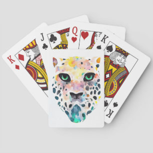Jeu De Cartes Jaguar Wild Animal Nature Aquarelle Art Peinture