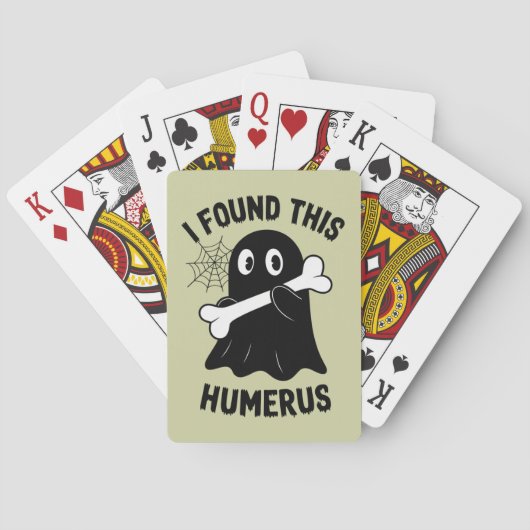 Jeu De Cartes J'Ai Trouvé Ce Fantôme D'Halloween Humerus (dos)
