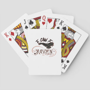 Jeu De Cartes J'ai vu le corbeau Art gothique Horreur Classique 