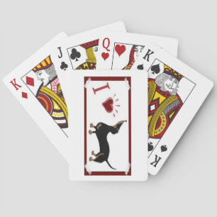 Jeu De Cartes J'Aime Dachshund Jouer Aux Cartes