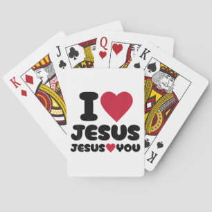 Jeu De Cartes J'aime Jésus et Jésus t'aime chrétien