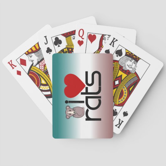 Jeu De Cartes J'aime les rats (dos)