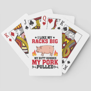 Jeu De Cartes J'aime Mes Râteliers Gros BBQ, Citation Porc Fessi