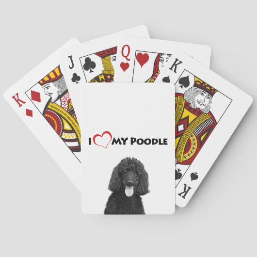 Jeu De Cartes J'Aime Mon Coeur Mon Poodle (dos)