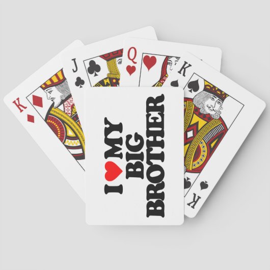 JEU DE CARTES J'AIME MON FRÈRE (dos)