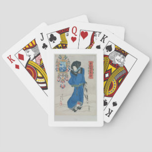 Jeu De Cartes Japanese Woman in the Snow (colour woodblock print