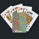 Jeu De Cartes Jardin agricole de Gustav Klimt avec tournesols<br><div class="desc">Jardin agricole de Gustav Klimt avec des tournesols et des cartes à jouer.</div>