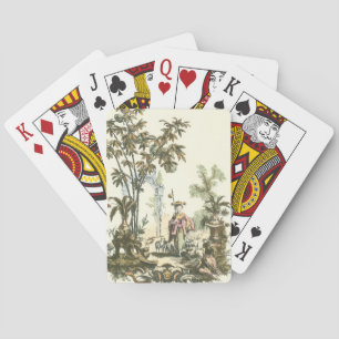 Jeu De Cartes Jardin asiatique avec femme et animaux