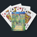 Jeu De Cartes Jardin aux fleurs de Monet<br><div class="desc">Cartes de jeu avec peinture à l’huile de Claude Monet Le jardin de l’artiste à Vétheuil (1880). Des tournesols et d'autres belles fleurs bleues et rouges bordent un chemin de jardin où les enfants se promènent agréablement. Un grand cadeau pour les amateurs d'impressionnisme et d'art français.</div>