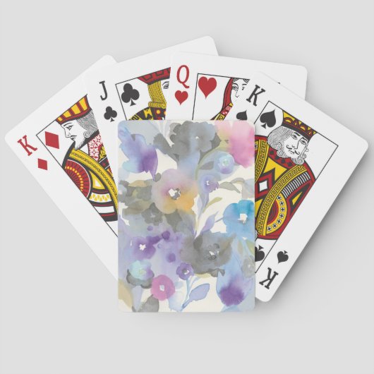 Jeu De Cartes Jardin des bijoux | Pétales pastel violet (dos)