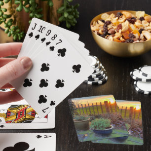 Jeu De Cartes Jardin d'hiver au coucher du soleil