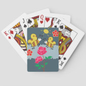 Jeu De Cartes Jardin Floral Rose et abeilles (dos)