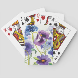 Jeu De Cartes Jardin mélangé bleu et pourpre