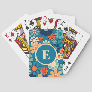 Jeu De Cartes Jardin Rétro Groovy Floral 60s 70s Personnalisé
