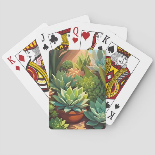 Jeu De Cartes Jardin succulent du désert tropical (dos)