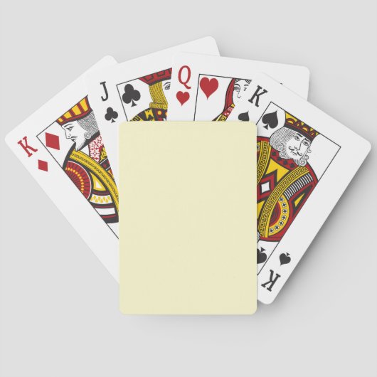 Jeu De Cartes Jaune Chiffon Couleur Uni (dos)